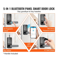 Smart Door Lock Designed for Secure Access, 5 Unlocking Methods, Fingerprint Reader, App Control, Auto Locking