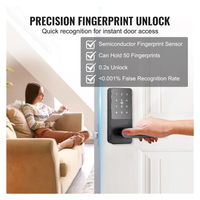 Smart Door Lock Designed for Secure Access, 5 Unlocking Methods, Fingerprint Reader, App Control, Auto Locking
