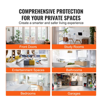 Smart Door Lock Designed for Secure Access, 5 Unlocking Methods, Fingerprint Reader, App Control, Auto Locking