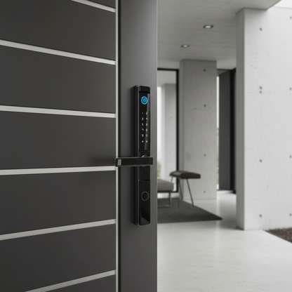 Fingerprint Double Two Side Waterproof Outdoor Smart Door Lock SUS Material for Slim Aluminum Swing Sliding Lock ,Long Lasting