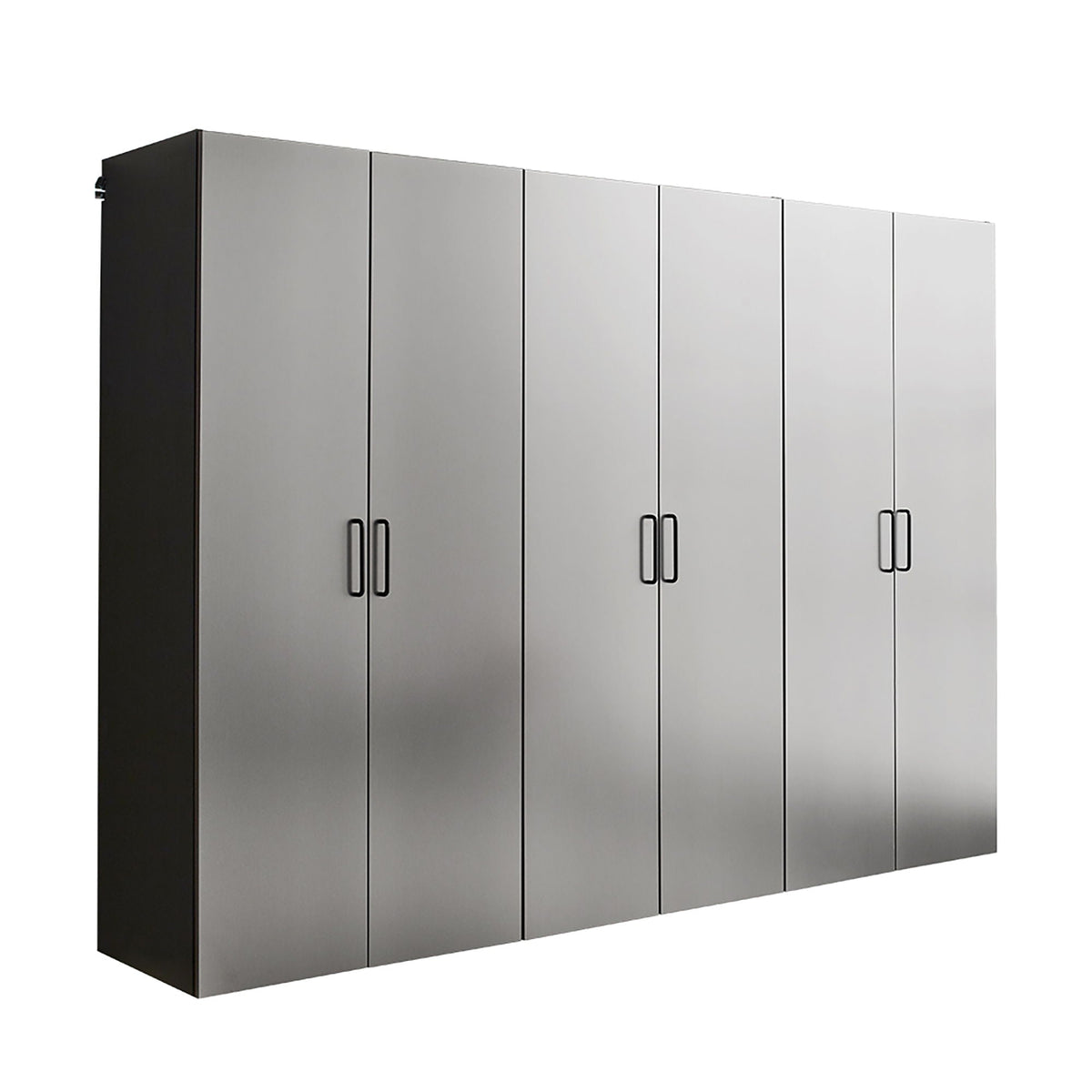 Metallic Gray Garage Cabinet Set with Soft-Close Drawers - 94.5" Wide